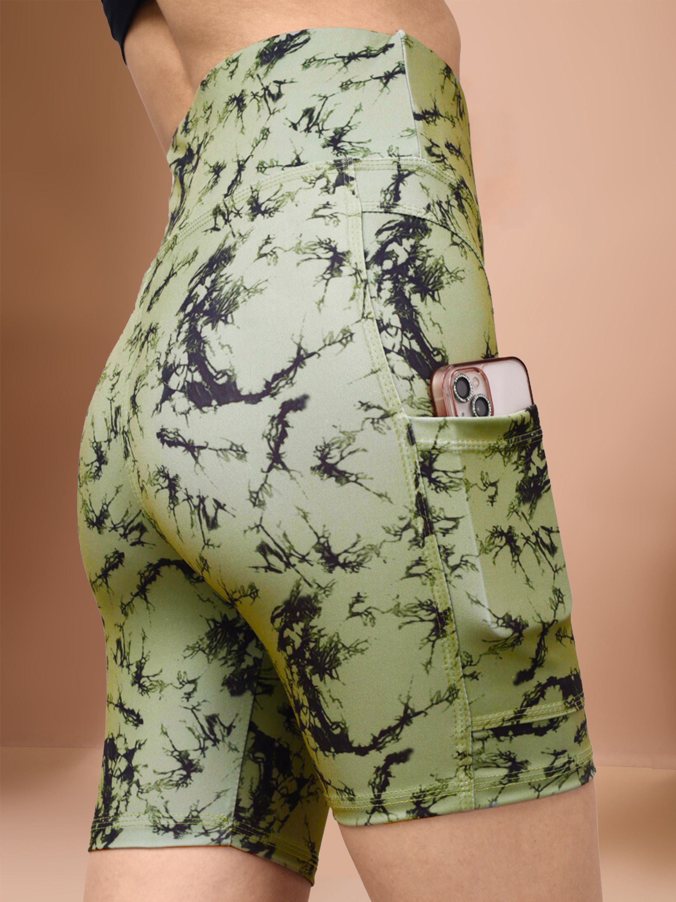 poojaran Printed Women Green, Black Tights-picture-14
