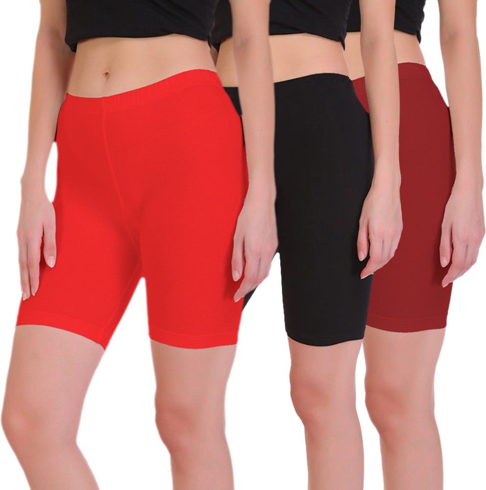 tt Solid Women Black, Red, Maroon Tights-picture-24