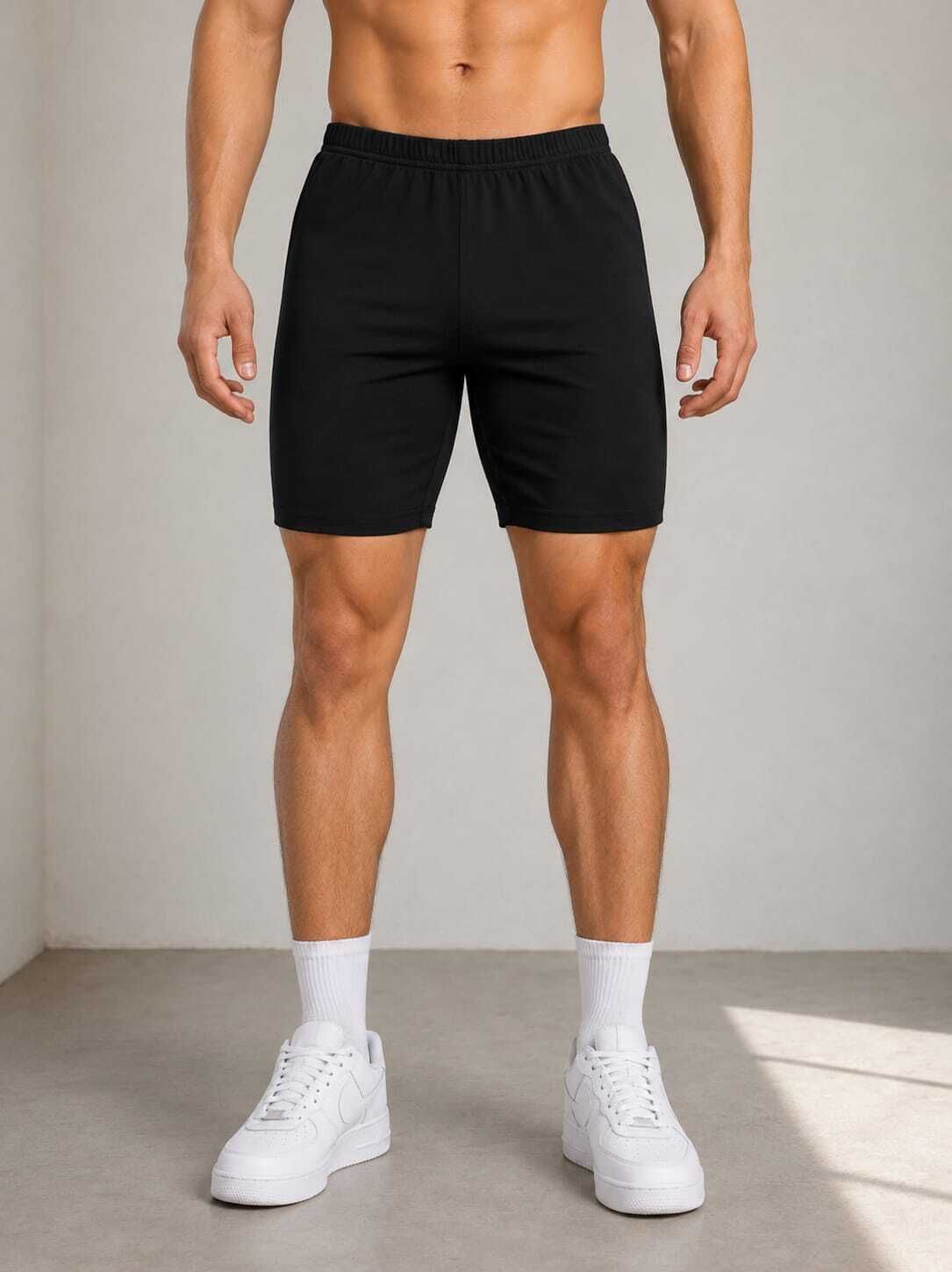 liyana collection Solid Men Black Tights-picture-0