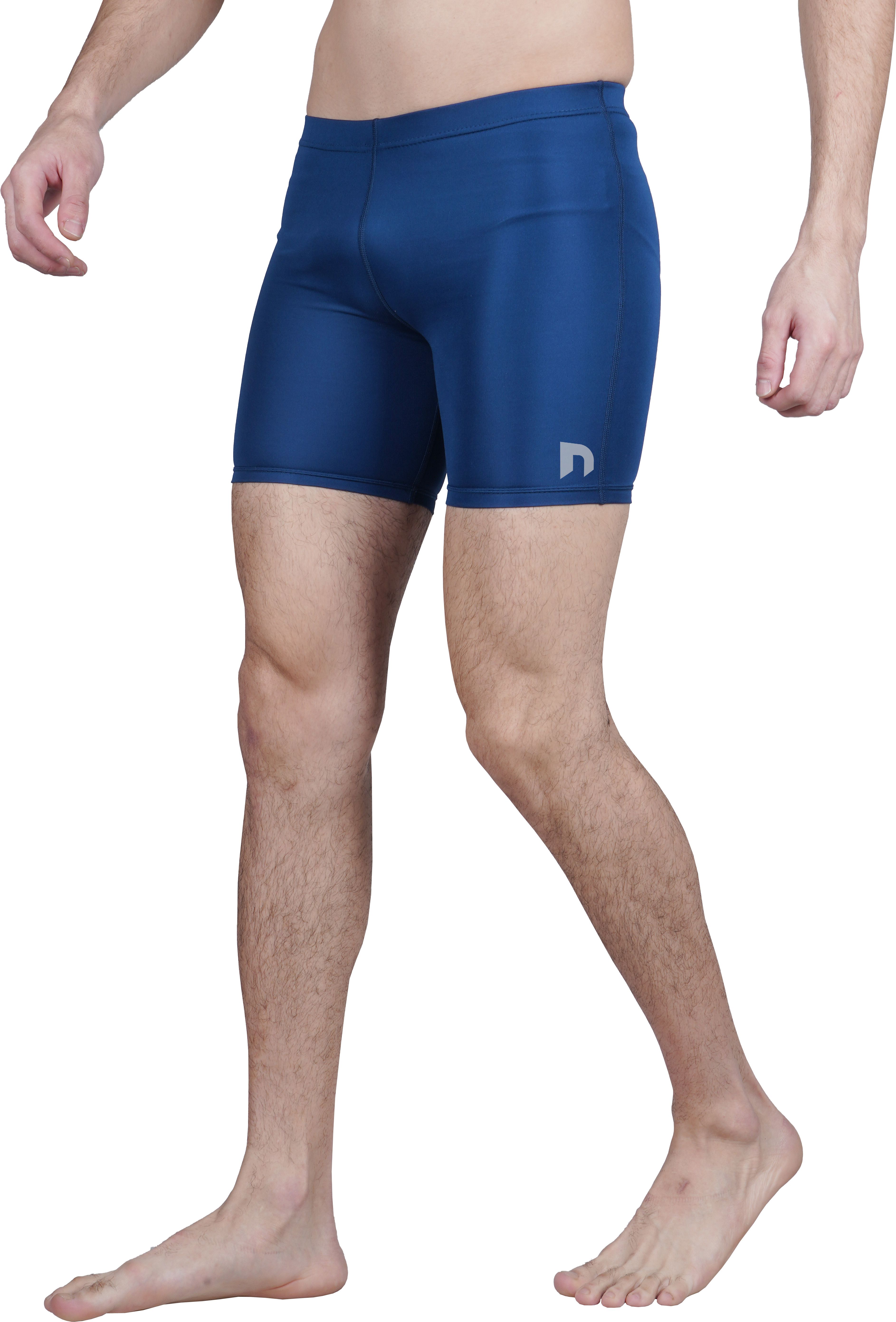never lose Solid Men Blue Tights-picture-22