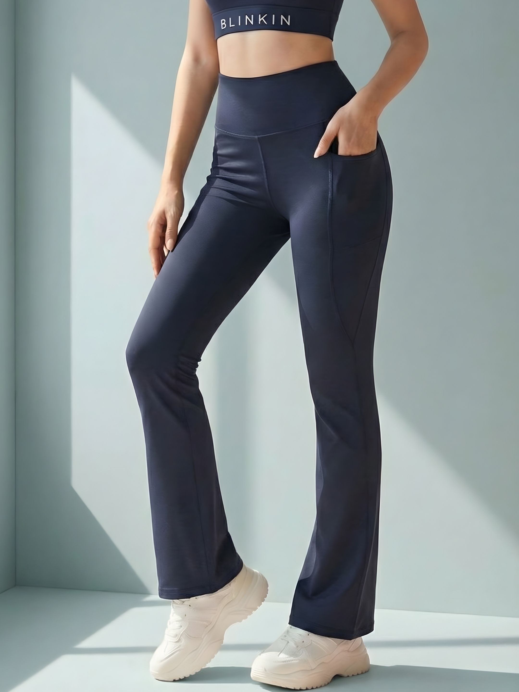 blinkin Solid Women Blue Tights-picture-13