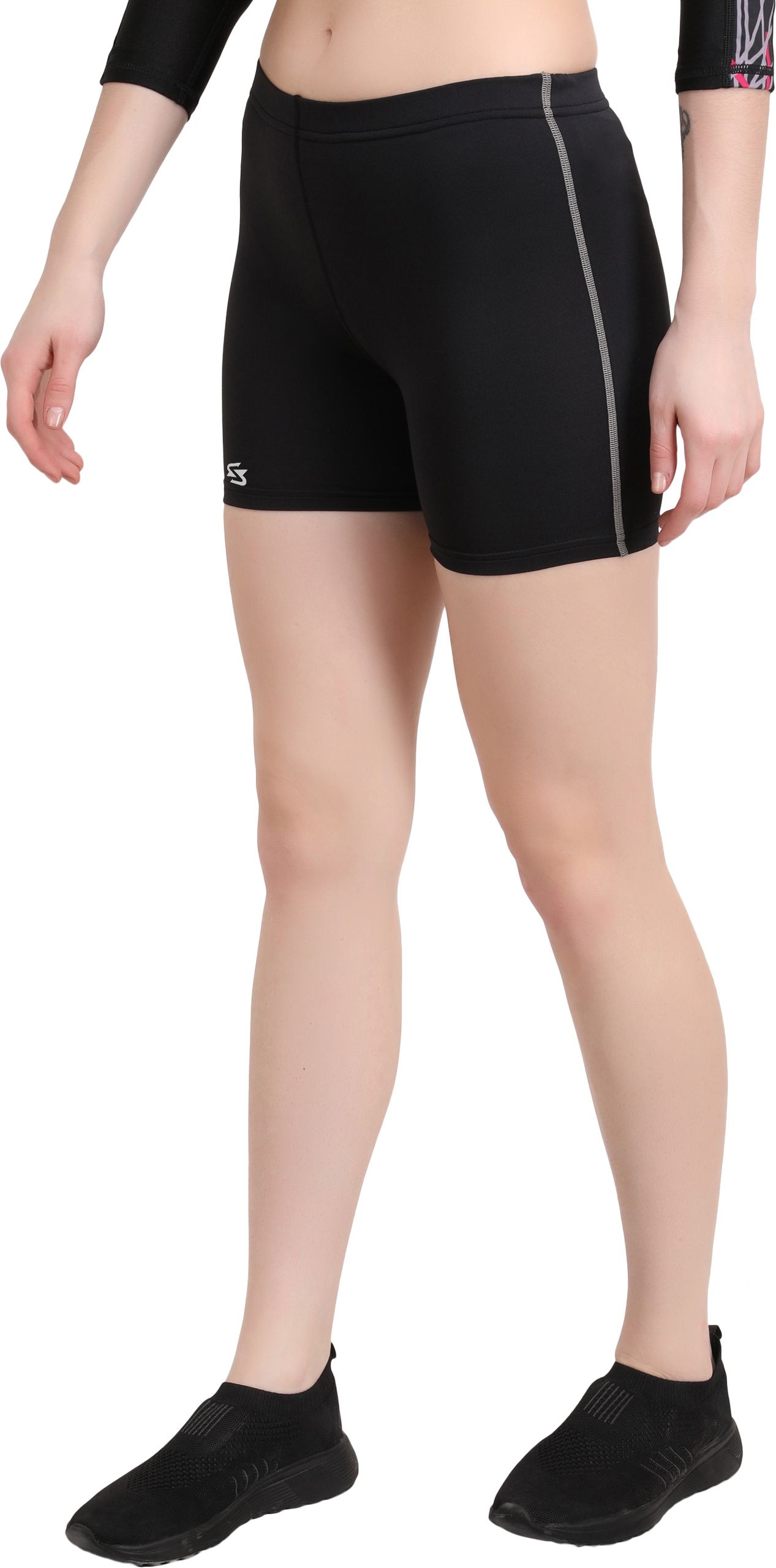 sportinger Solid Women Black Tights-picture-26