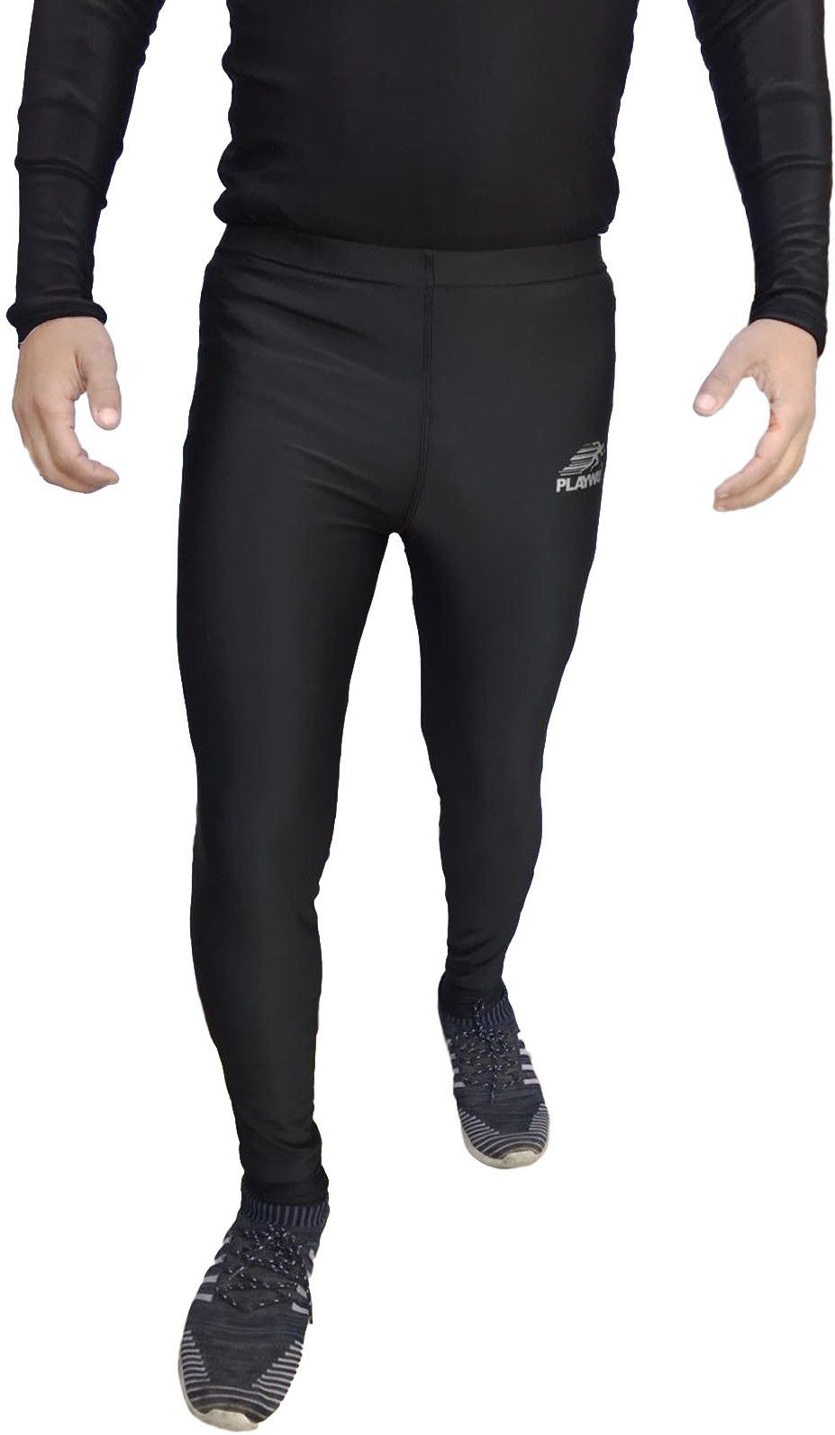 playway Solid Men Black Tights-picture-27