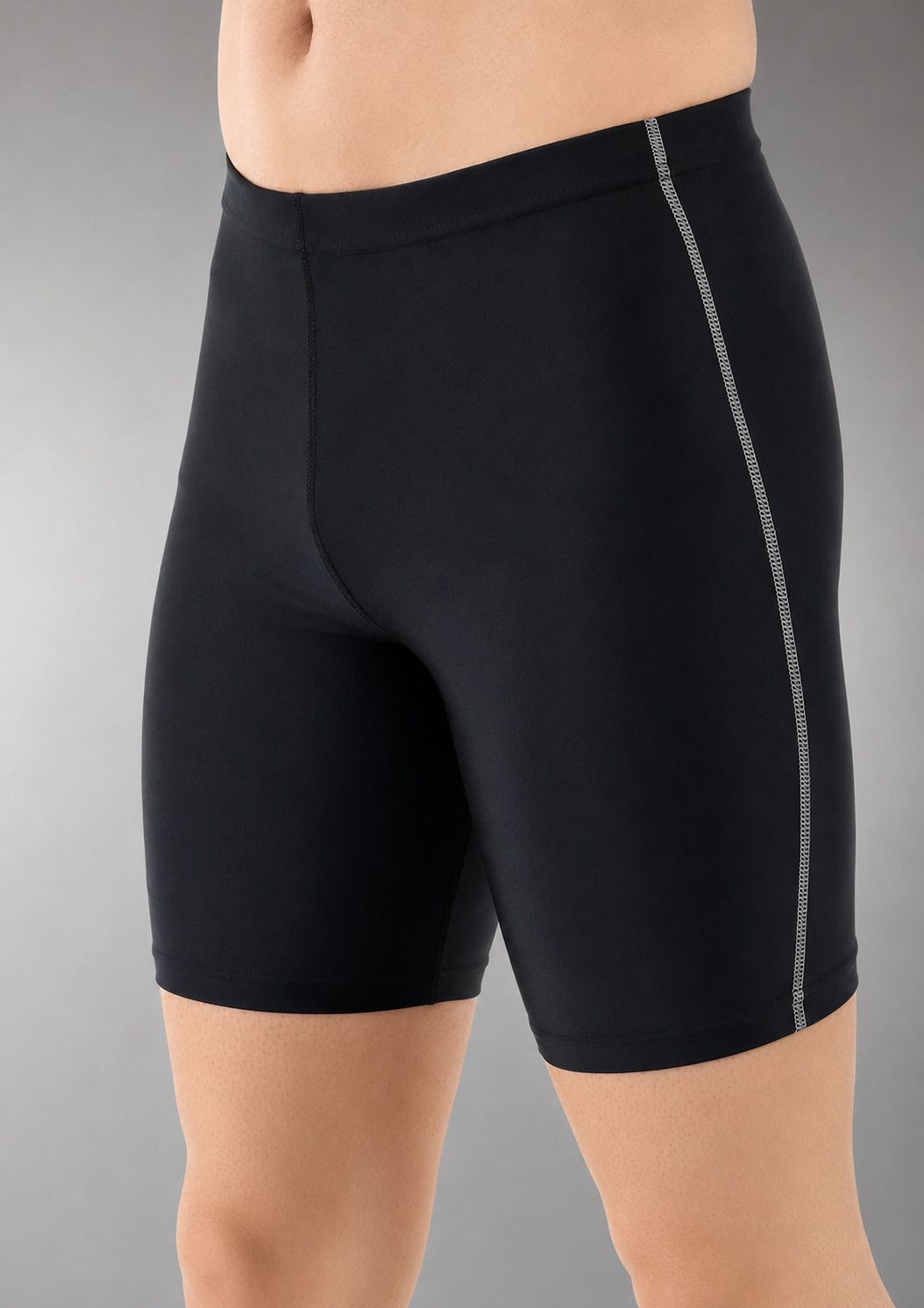 never quit Striped Men Black Tights-picture-37