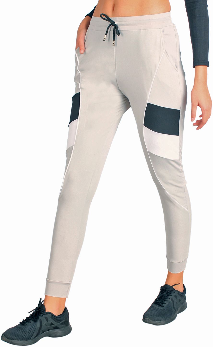 Color Block Women Grey Tights-image-38