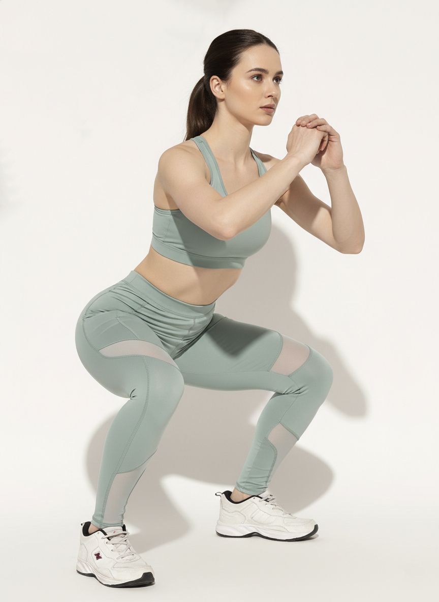 Solid Women Green Tights