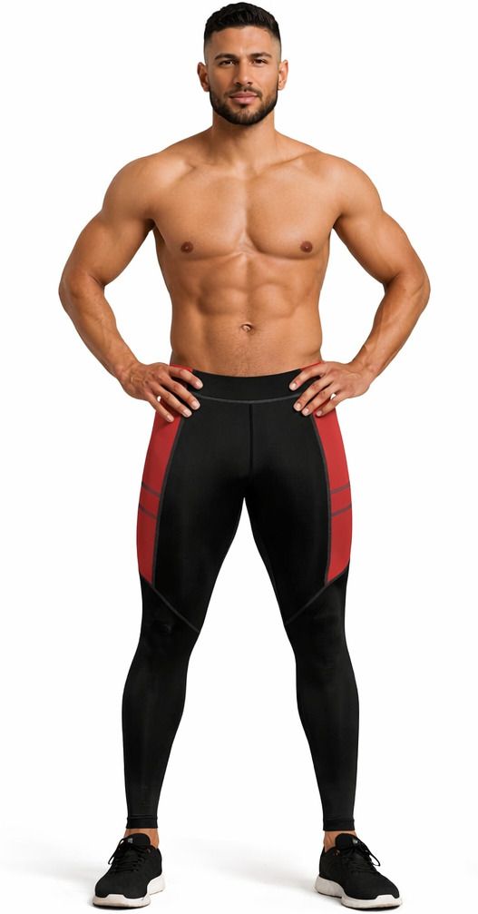 never quit Solid Men Multicolor Tights-picture-23