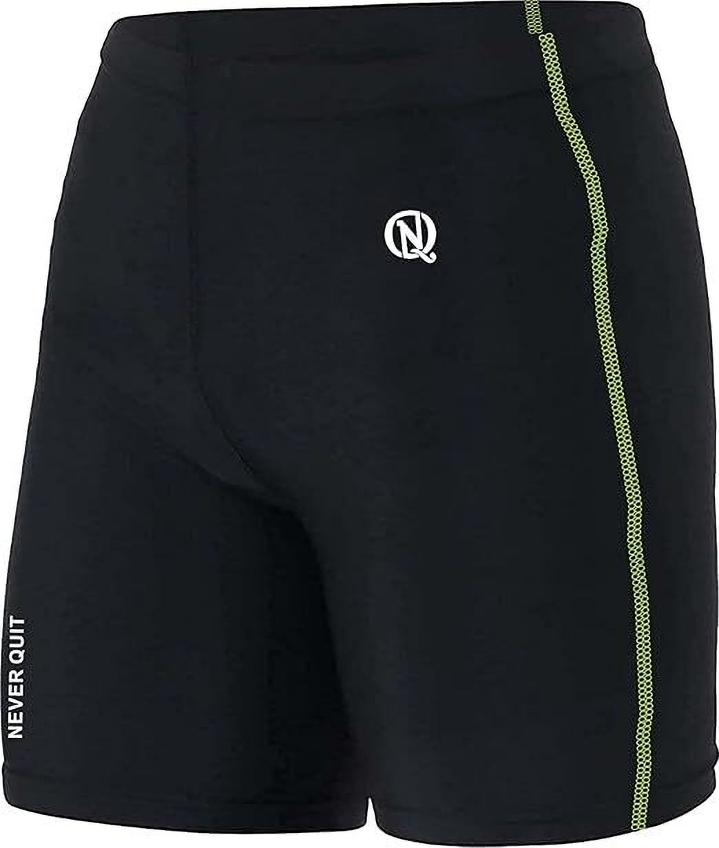 never quit Solid Men Black Tights-picture-11