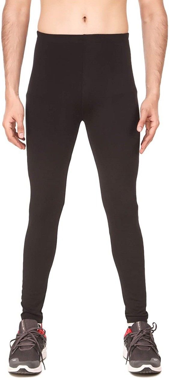 pro gym Solid Men Black Tights-picture-24