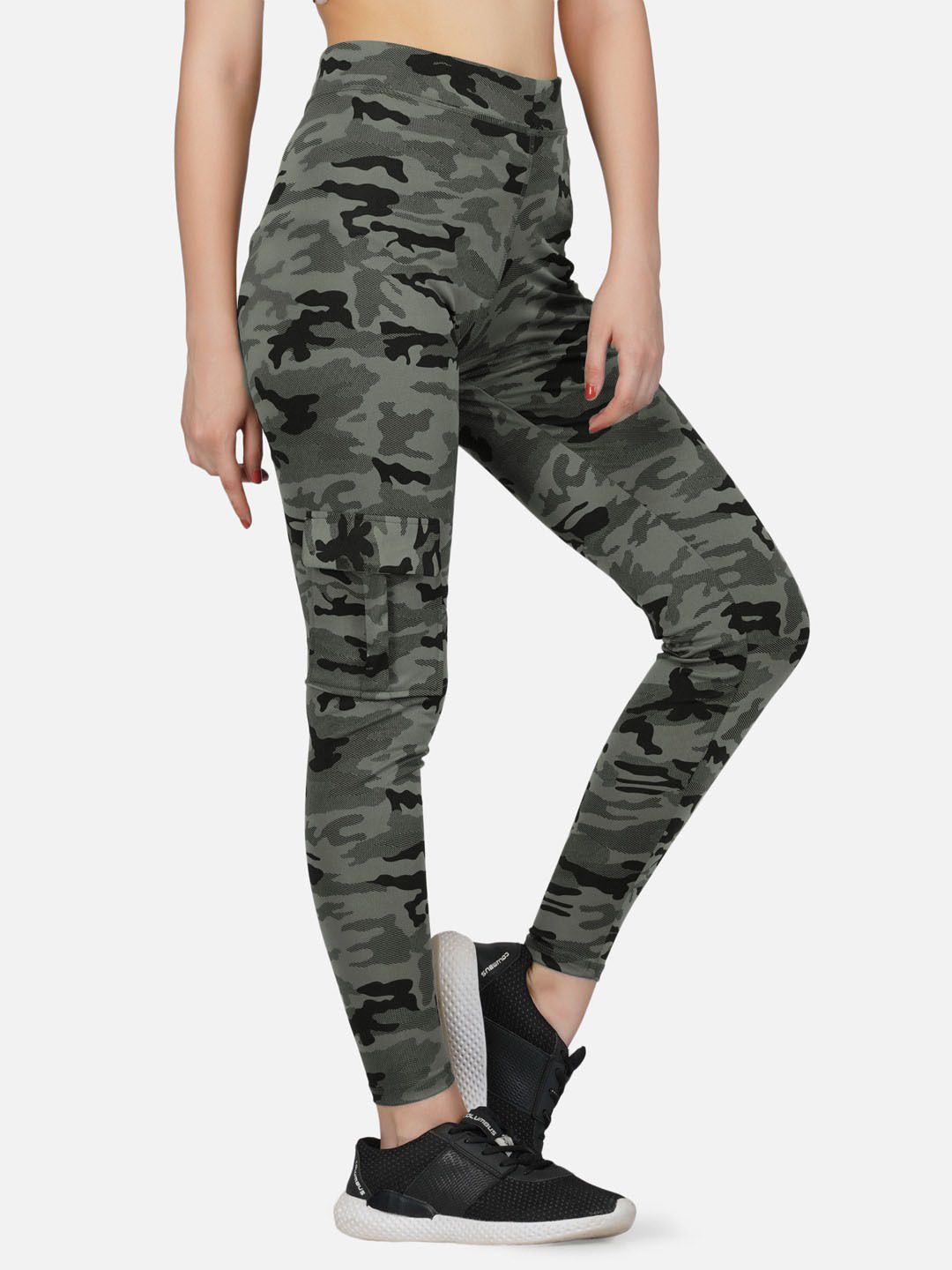 Printed Women Grey Tights-image-29