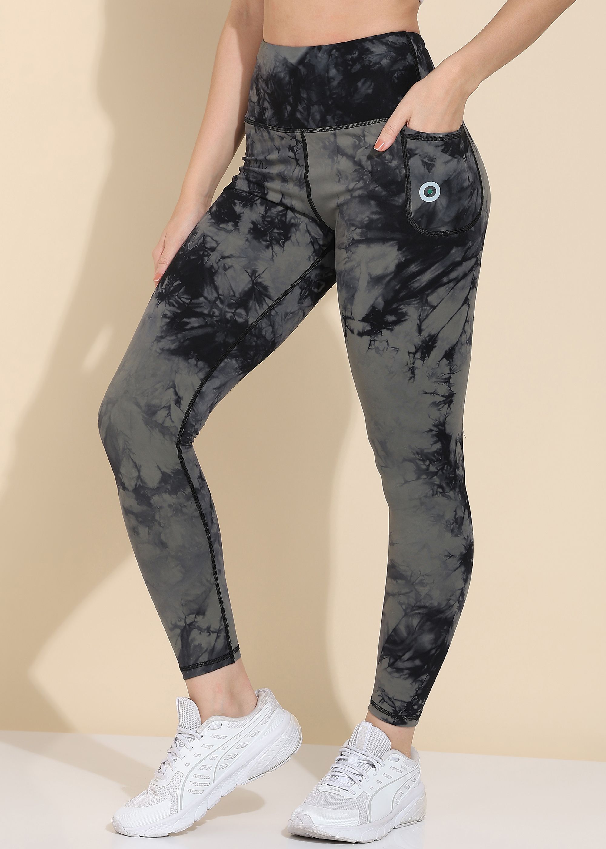 barbora Printed Women Black, Grey Tights-picture-22