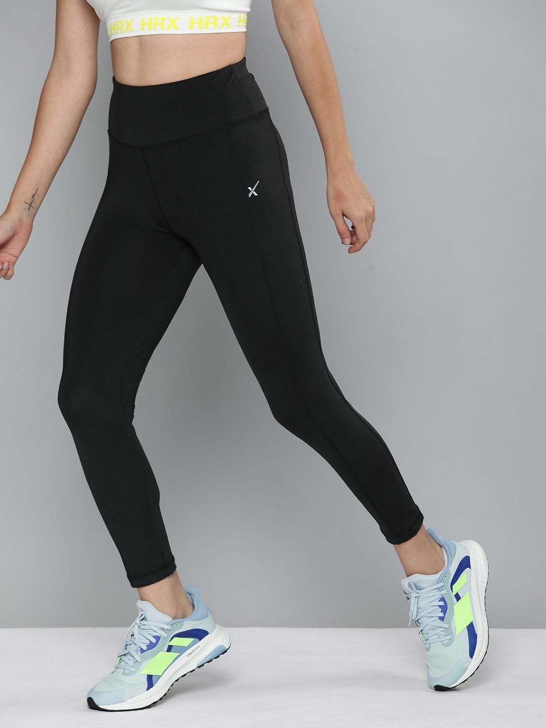 hrx by hrithik roshan Solid Women Black Tights-picture-14