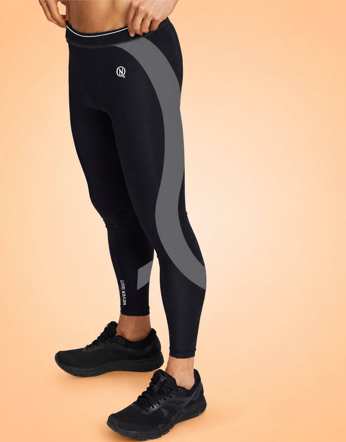 Color Block Men Black Tights-image-39