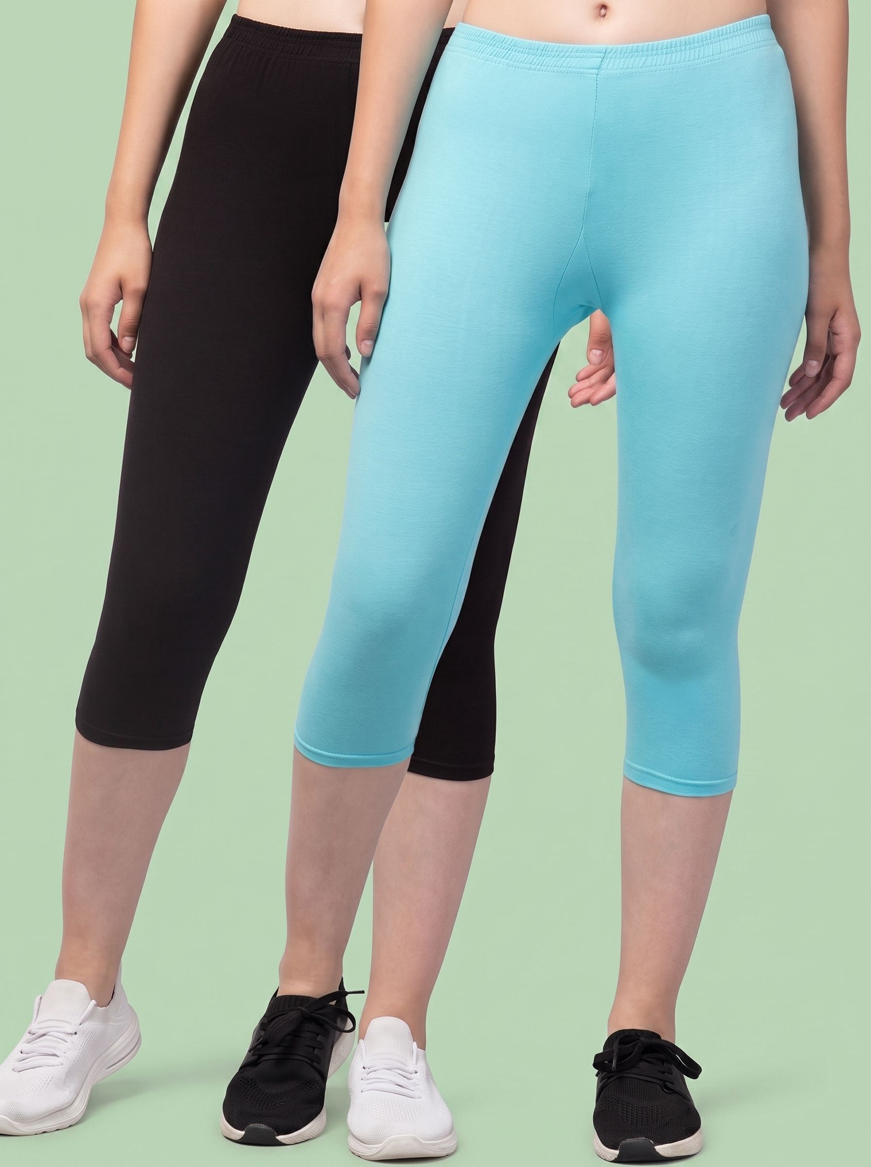 vishwakarma trends Solid Women Black, Light Blue Tights-picture-32
