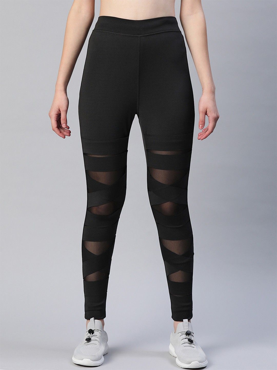 blinkin Self Design Women Black Tights-picture-22