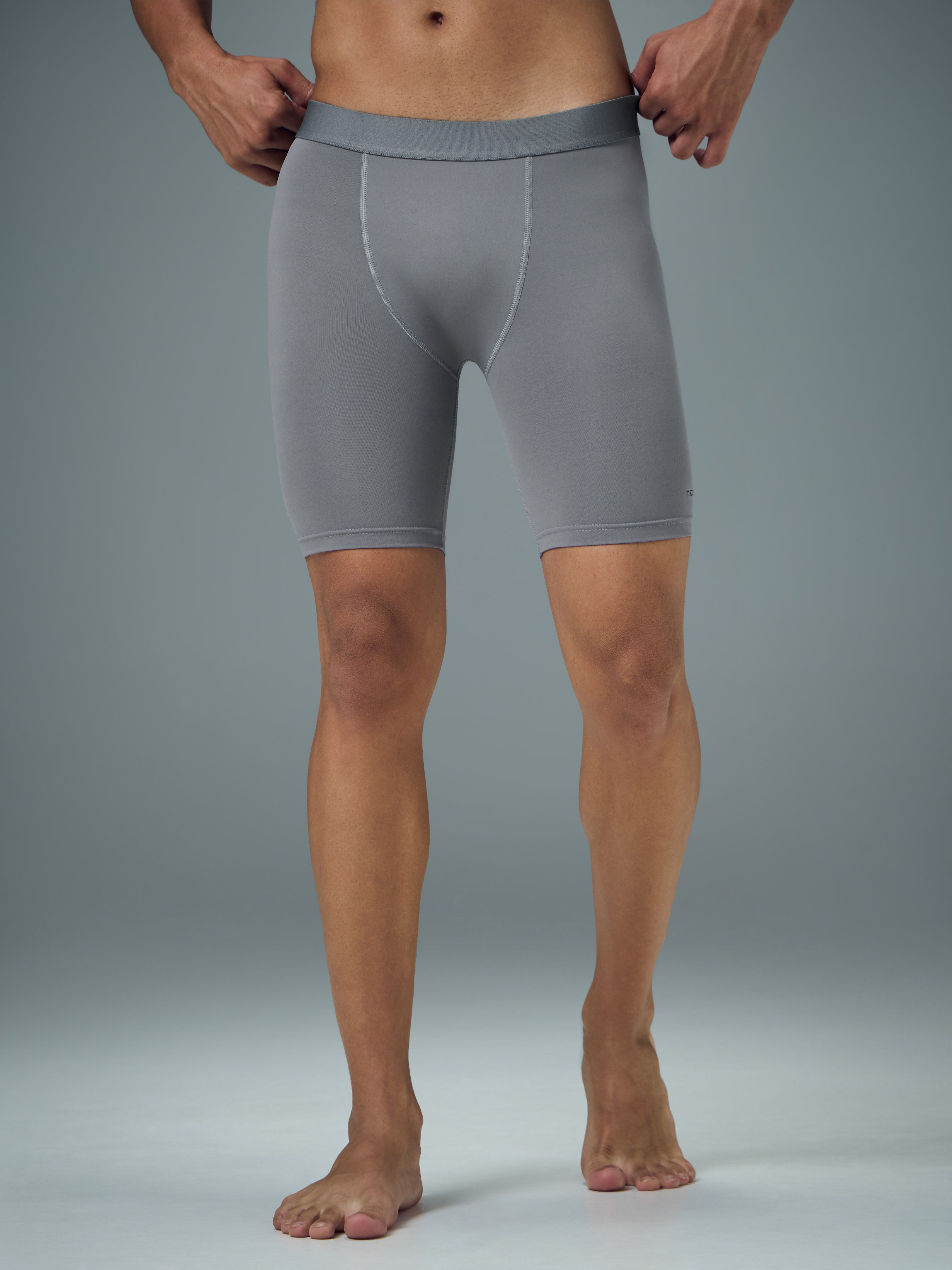 Solid Men Grey Tights