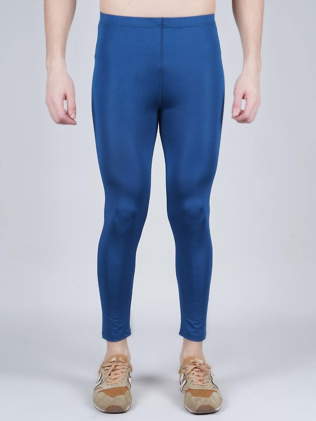 ninq Solid Men Blue Tights-picture-14