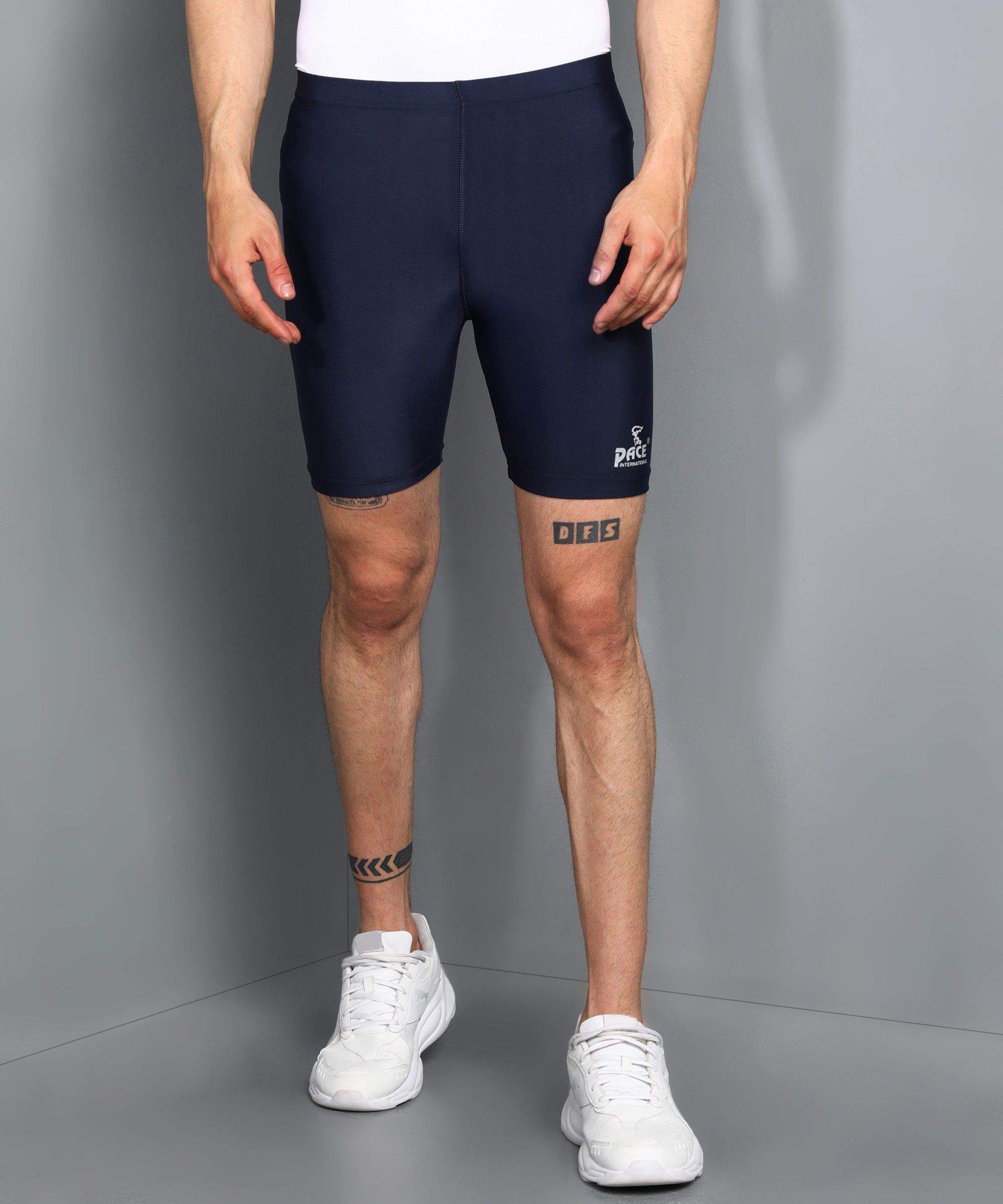 pace international Solid Men Dark Blue Tights-picture-13