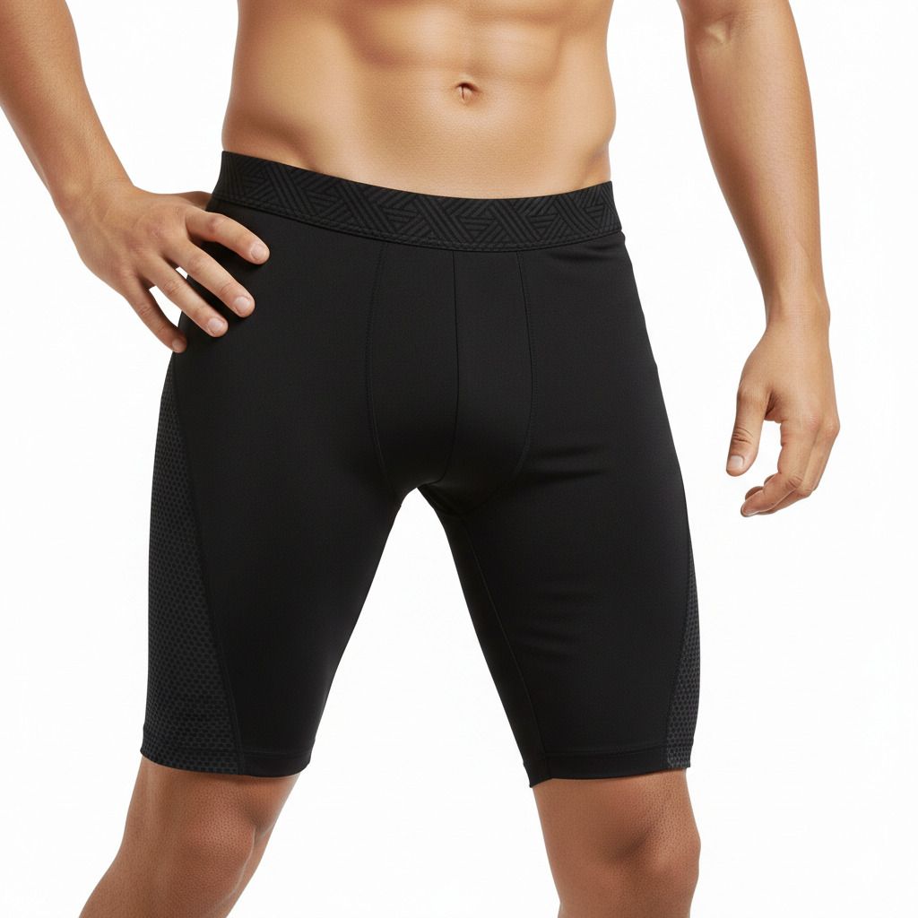 synu Solid Men Black Tights-picture-23