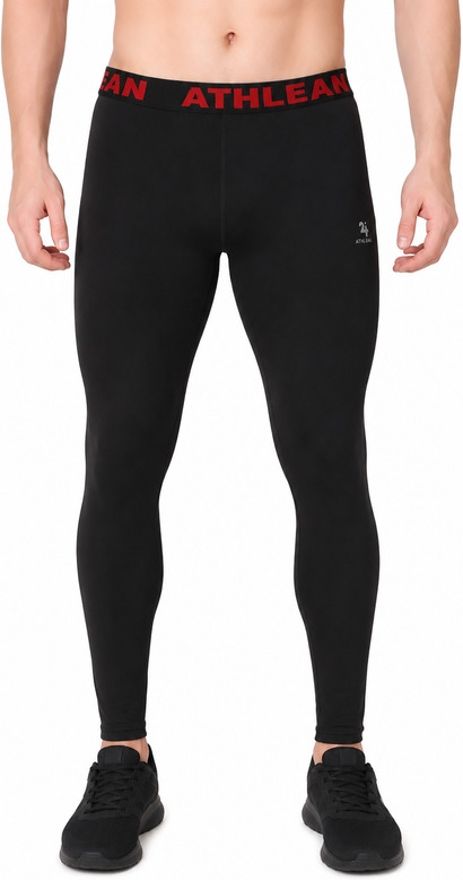 athlean Solid Men Black Tights-picture-48