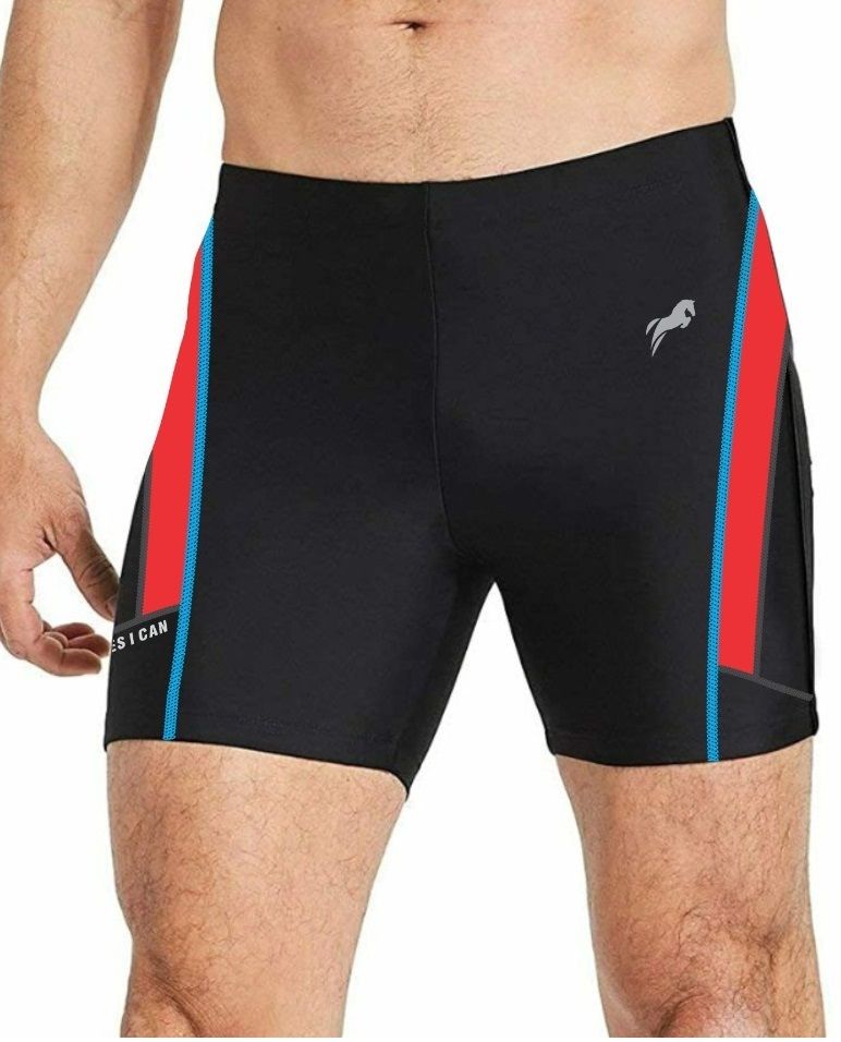 just rider Color Block, Solid Men Black, Red Tights-picture-17