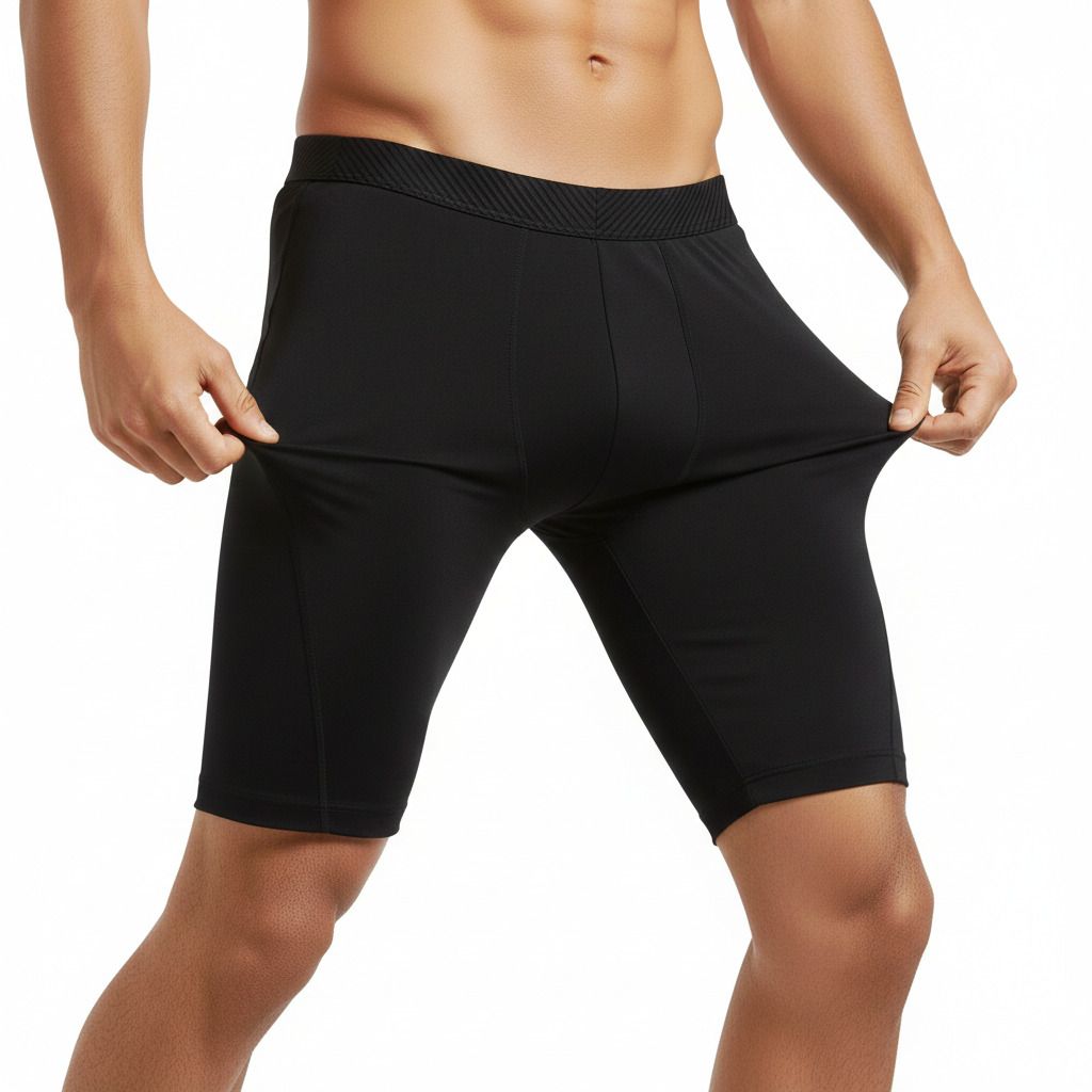 synu Solid Men Black Tights-picture-28