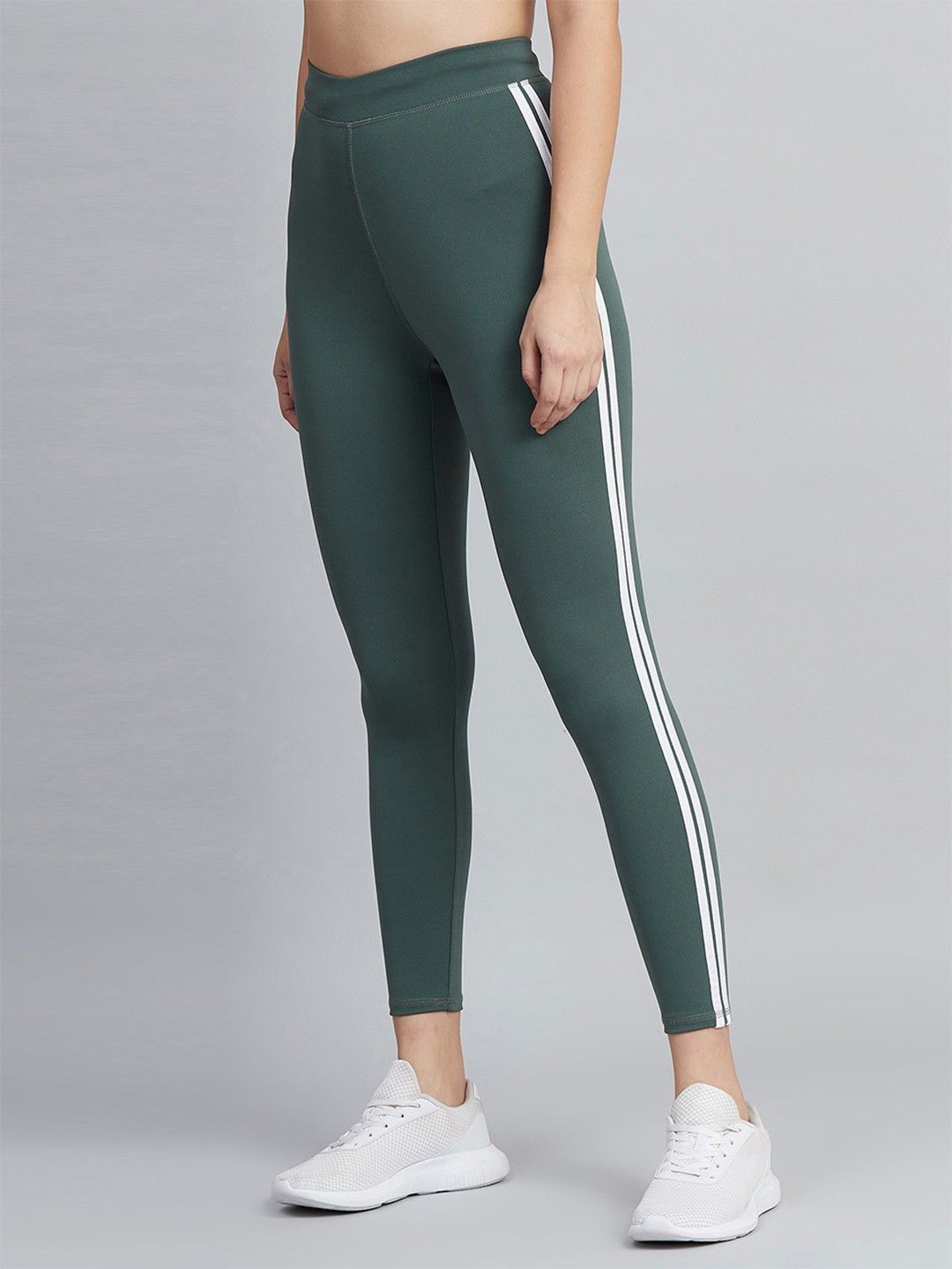 blinkin Striped Women Green Tights-picture-20