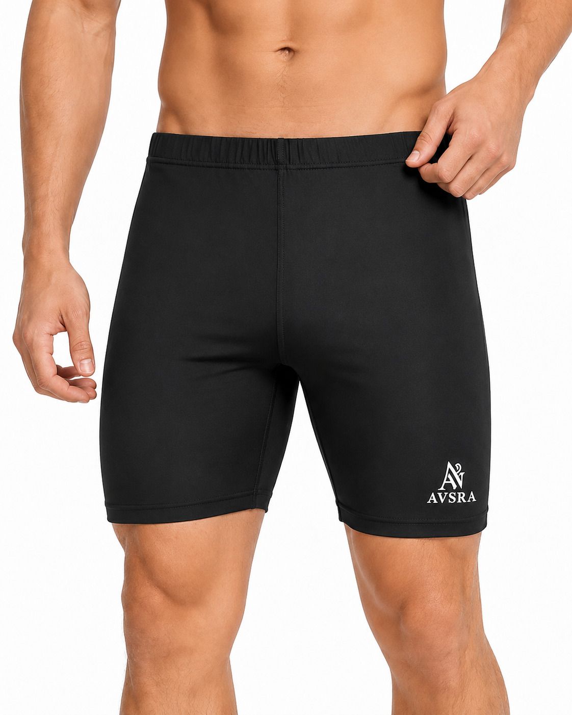 avsra Solid Men Black Tights-picture-24