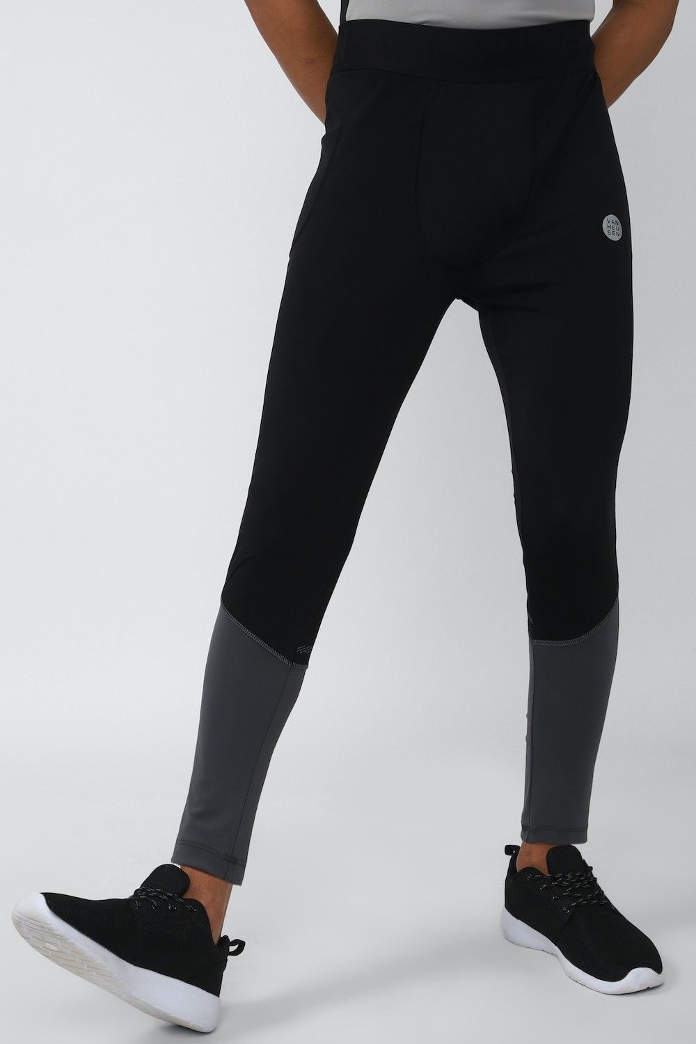 van heusen Solid Men Black Tights-picture-15