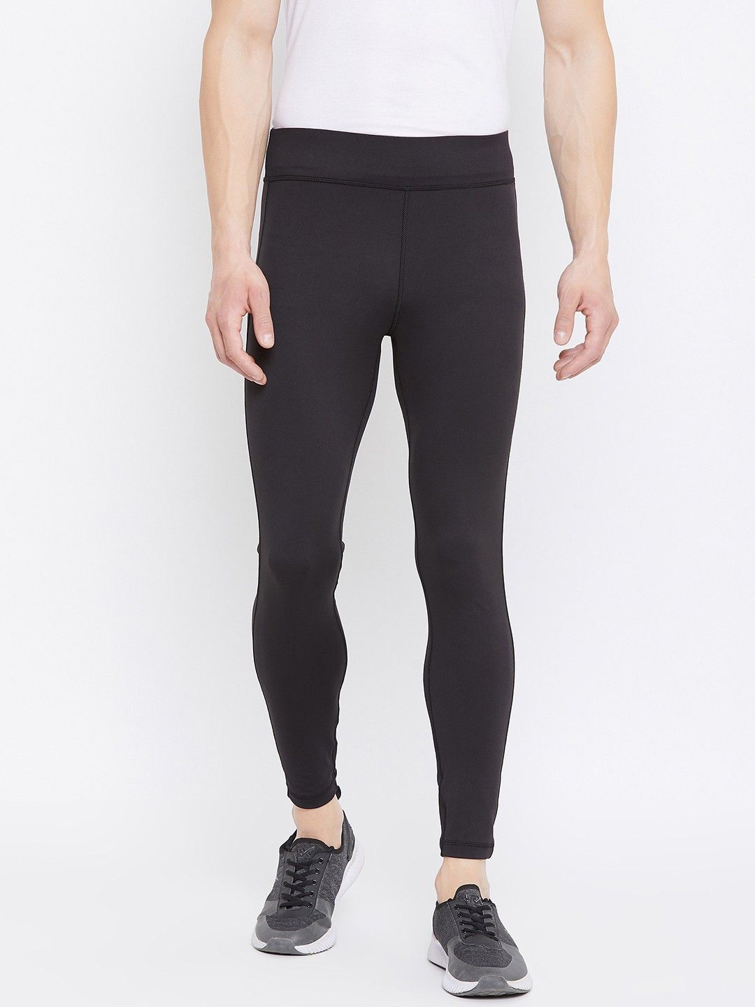 jump usa Solid Men Black Tights-picture-21