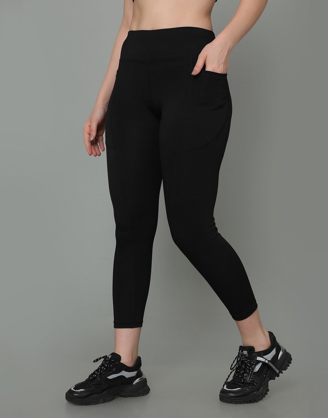 cosvos Women Solid Black Track Pants-picture-18