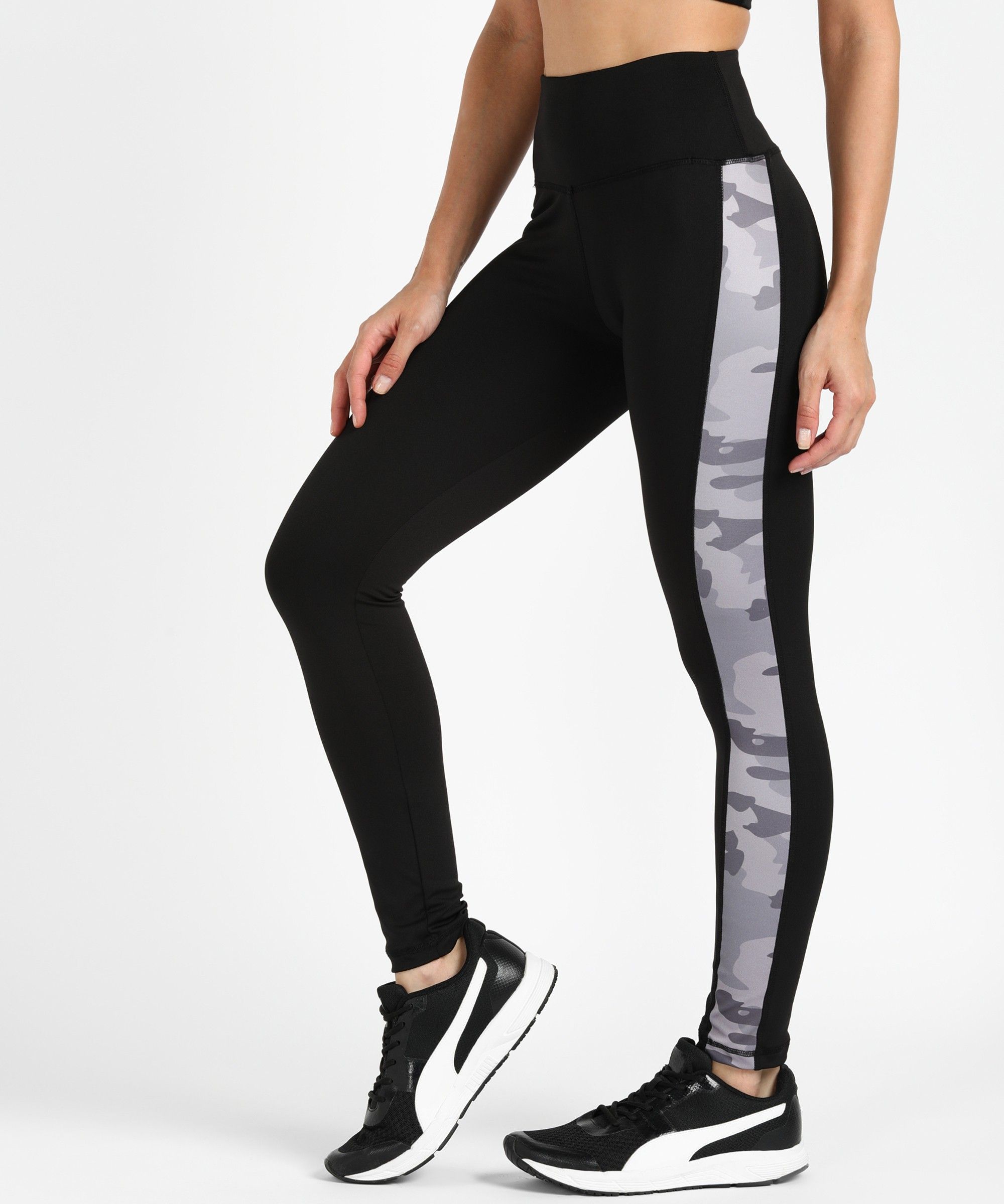 rock paper scissors Printed Women Black Tights-picture-11