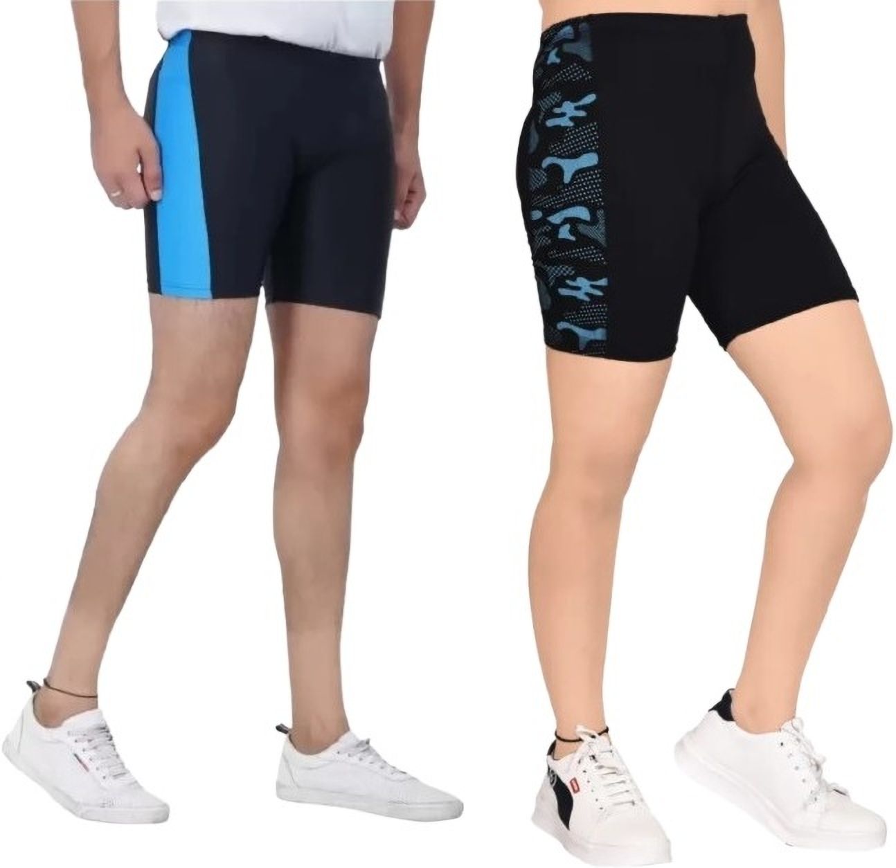 nishant sports Printed Men Black Tights-picture-39