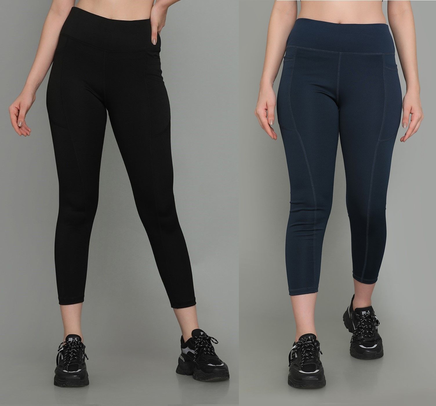 cosvos Solid Women Black, Blue Tights-picture-20