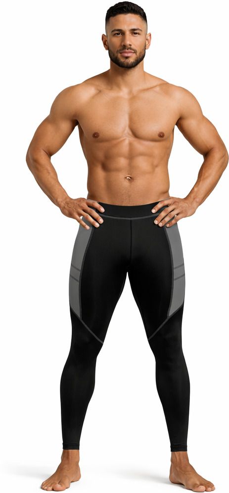 never quit Solid Men Multicolor Tights-picture-12