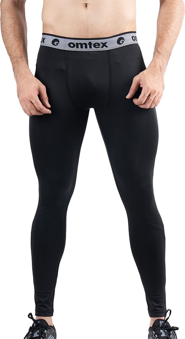 omtex Solid Men Black Tights-picture-14