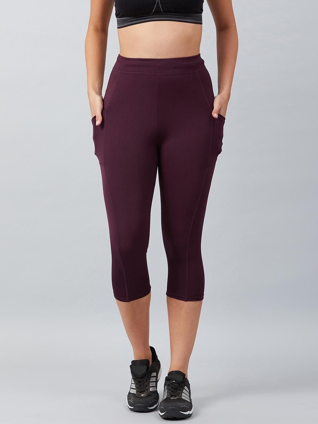 blinkin Solid Women Maroon Tights-picture-19