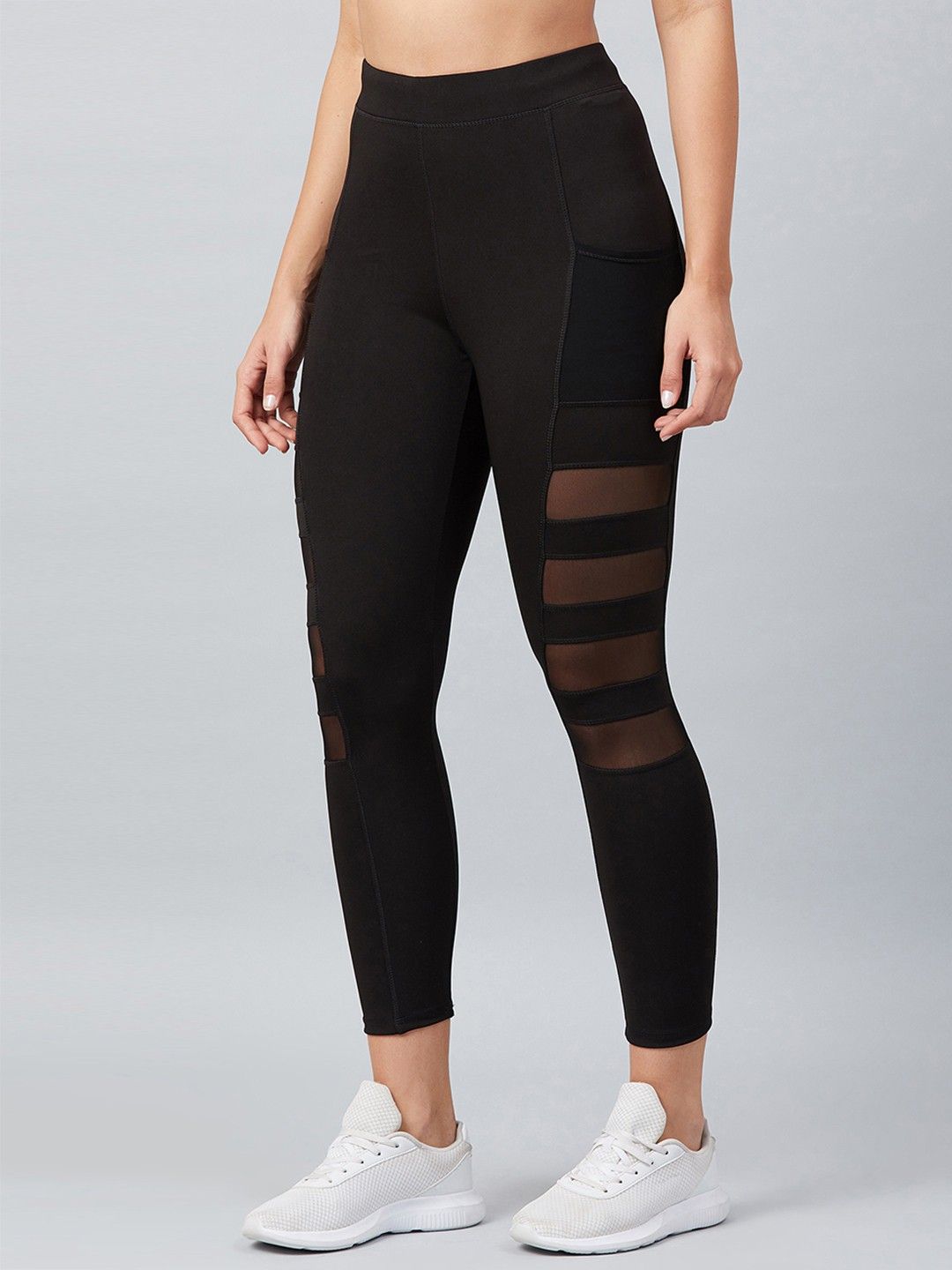 blinkin Self Design Women Black Tights-picture-16