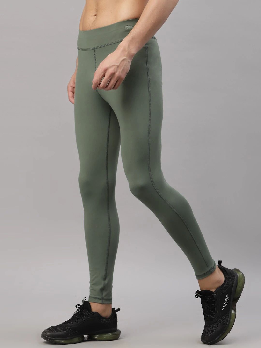 jump usa Solid Men Green Tights-picture-11