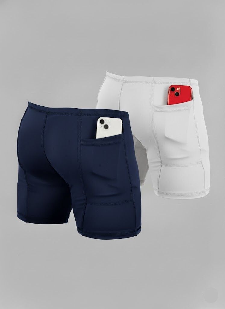 troopline Solid Men Dark Blue, White Tights-picture-33