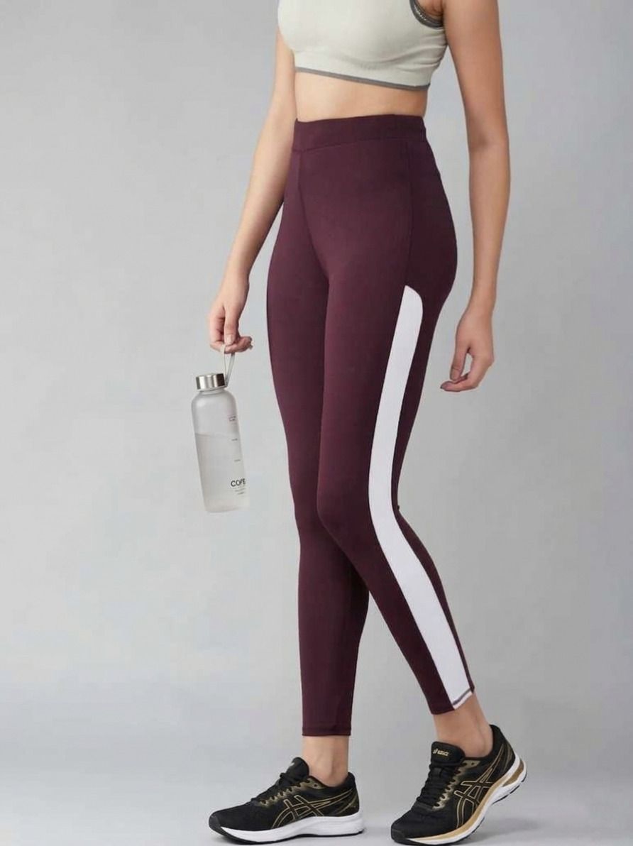 asjeggings Color Block Women Maroon Tights-picture-16