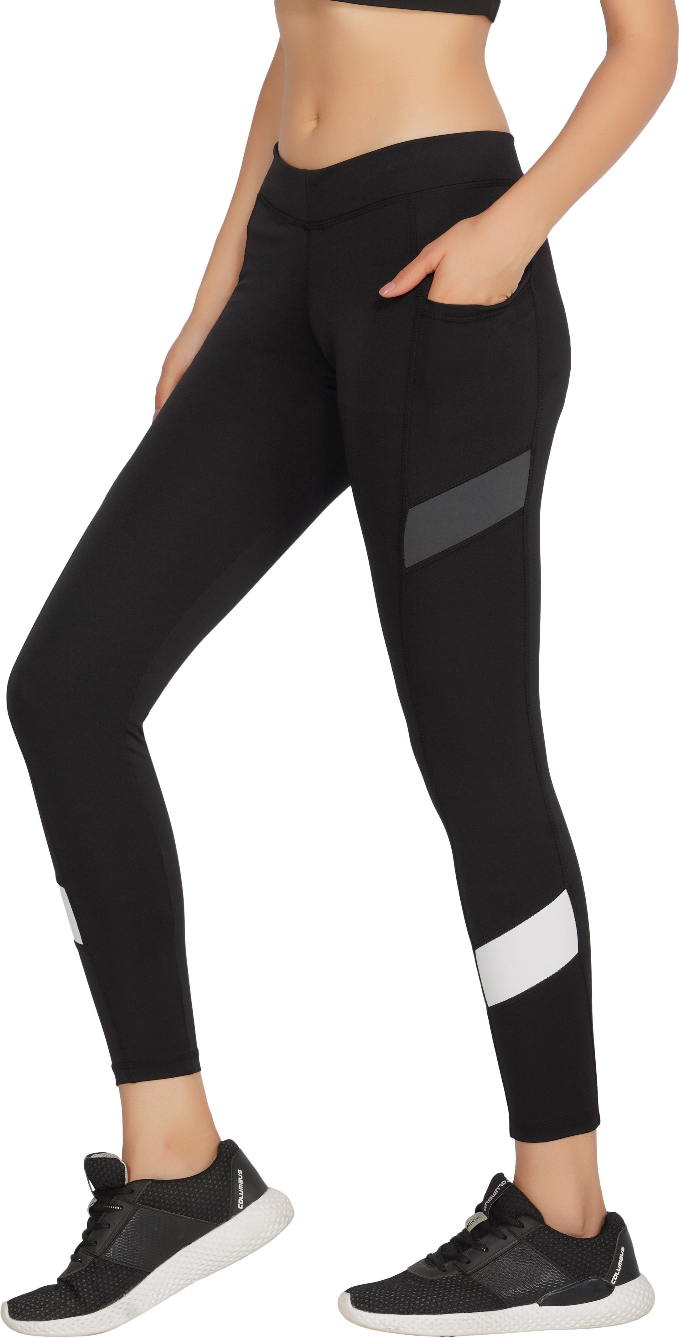 Color Block Women Black Tights-image-26