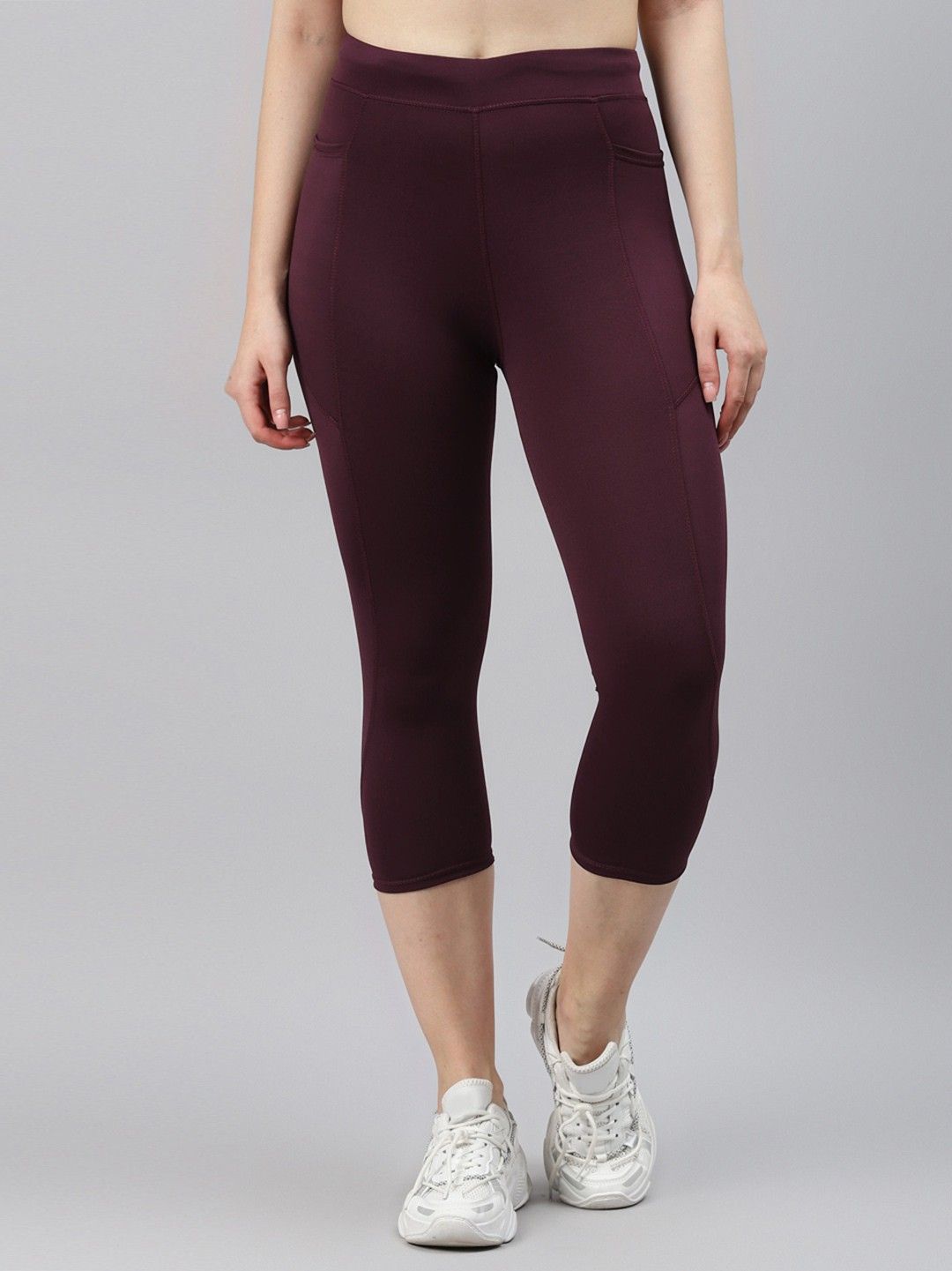 blinkin Solid Women Maroon Tights-picture-21