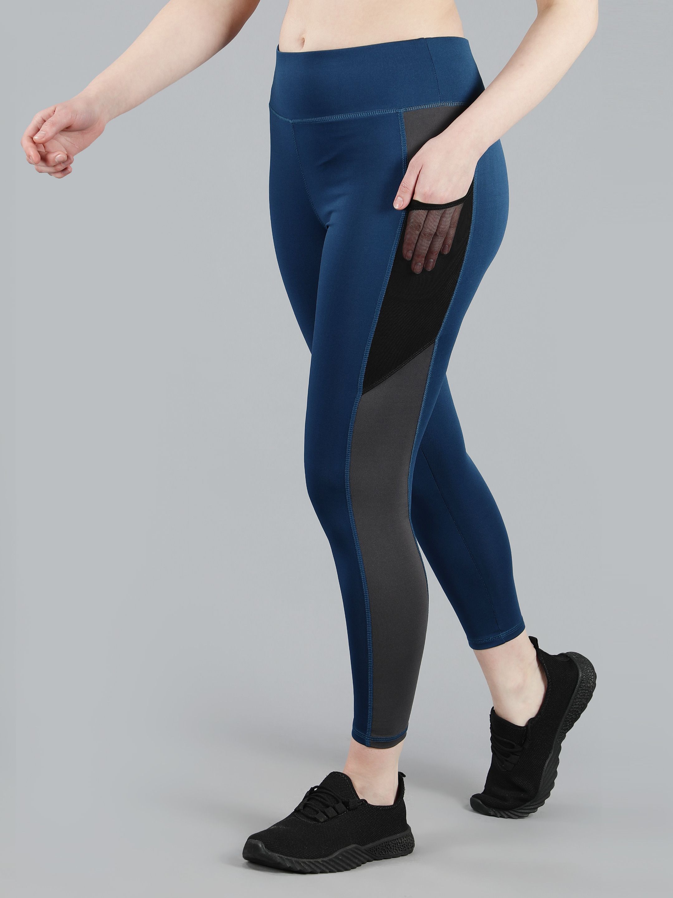 Solid Women Blue Tights