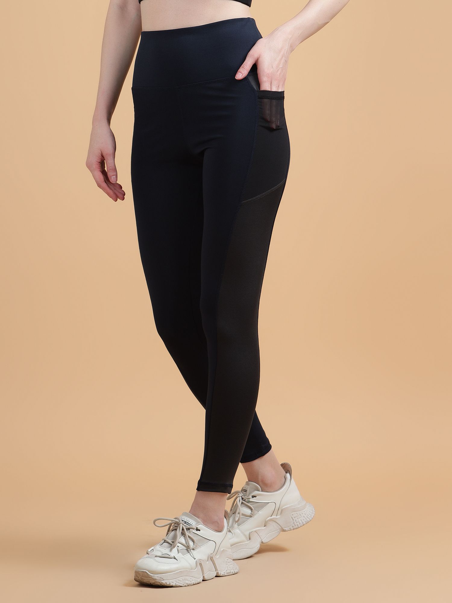 cosvos Solid Women Dark Blue Tights-picture-18