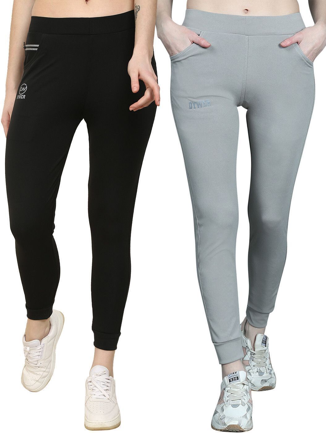 dywer Solid Women Black, Grey Tights-picture-18