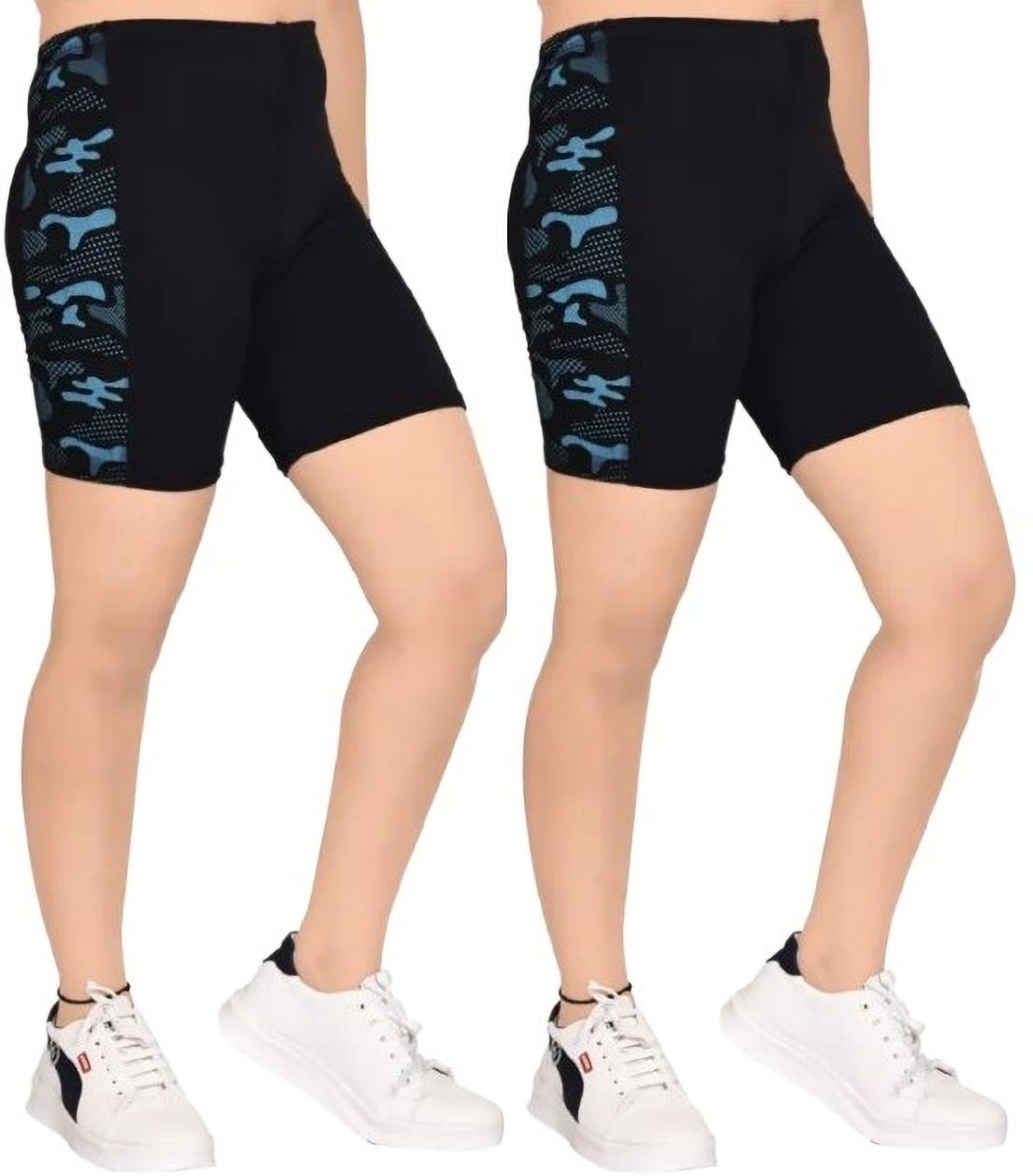 nishant sports Printed Men Black Tights-picture-42
