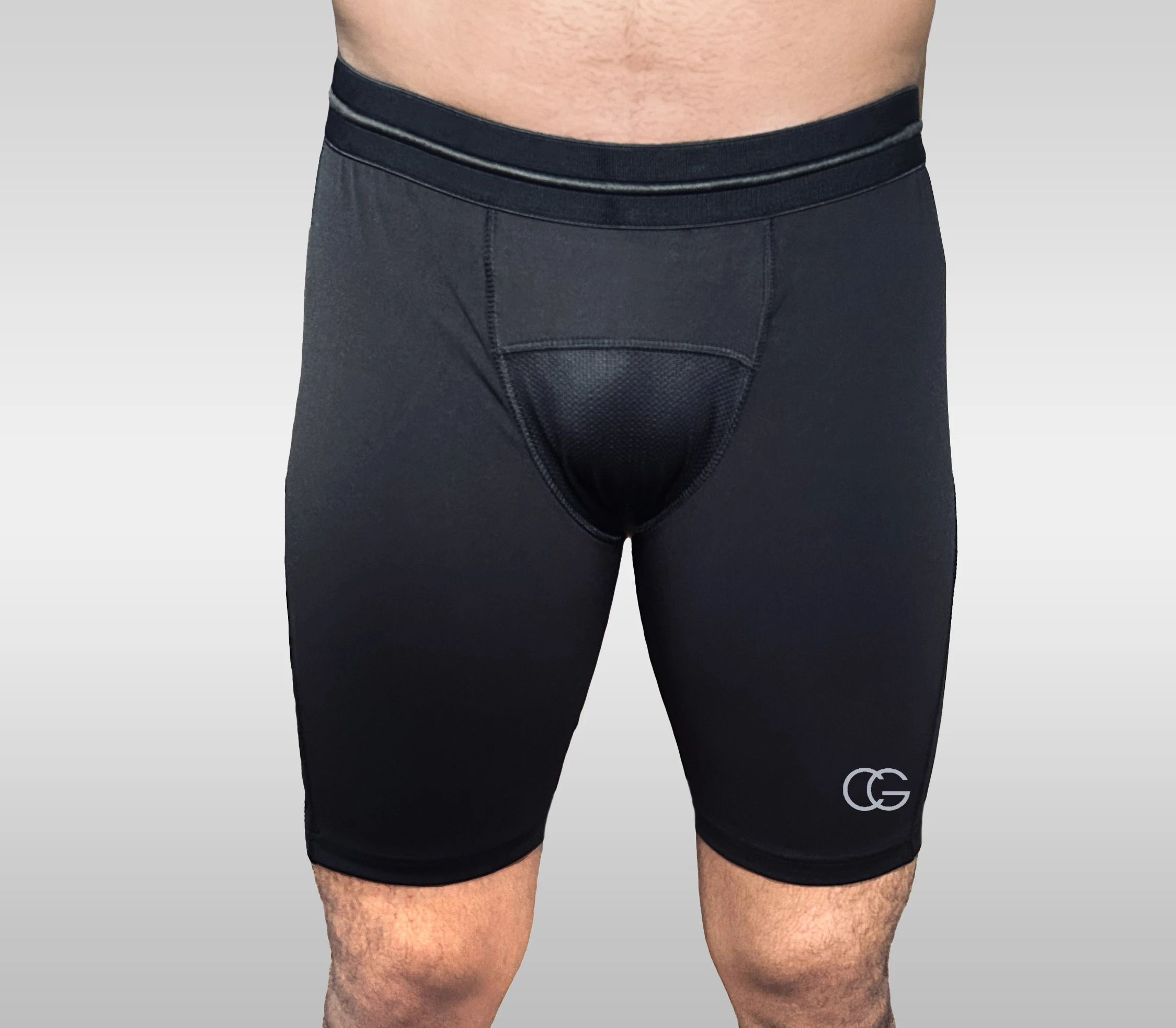 Solid Men Black Tights