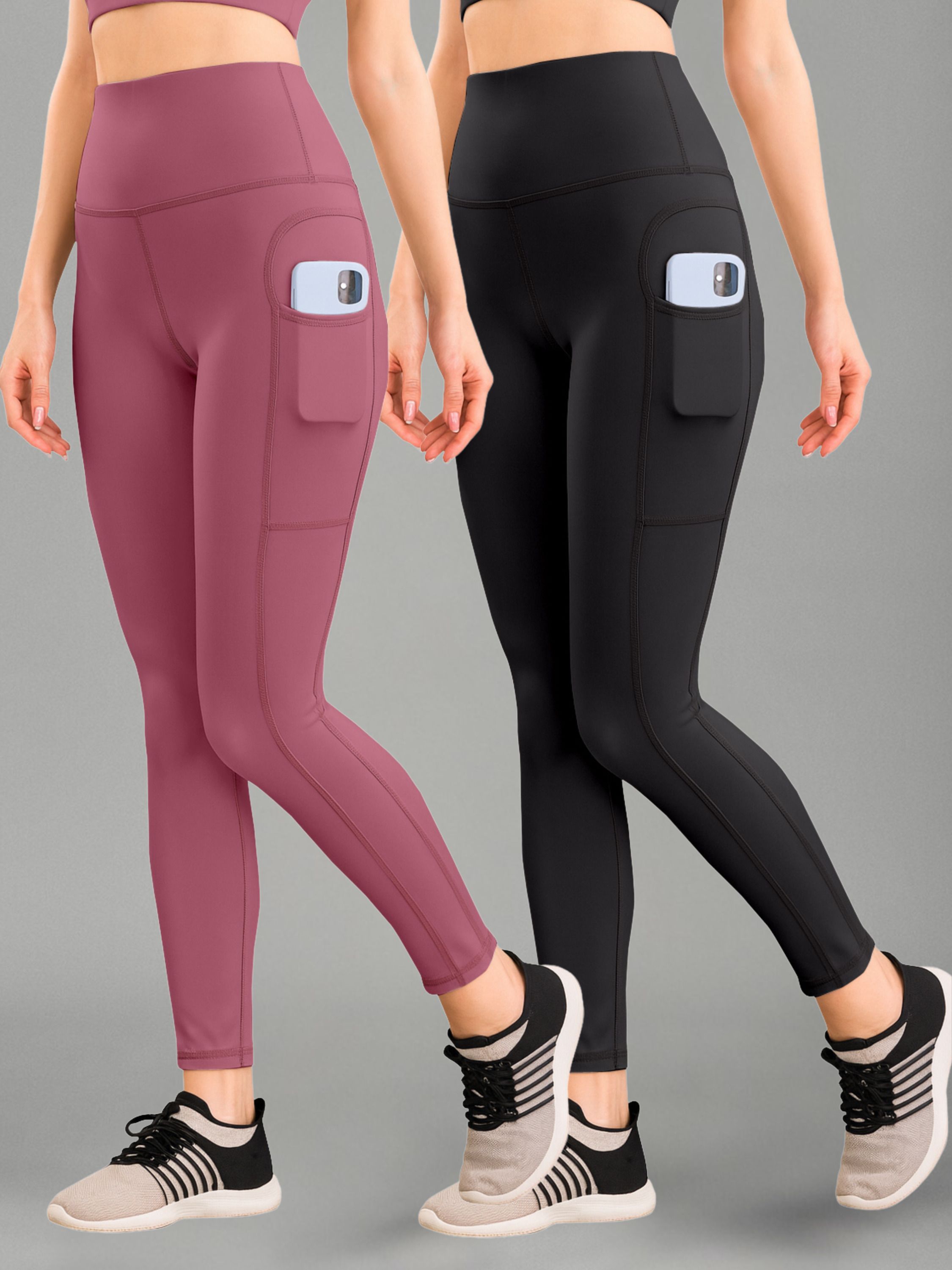poojaran Solid Women Multicolor Tights-picture-40