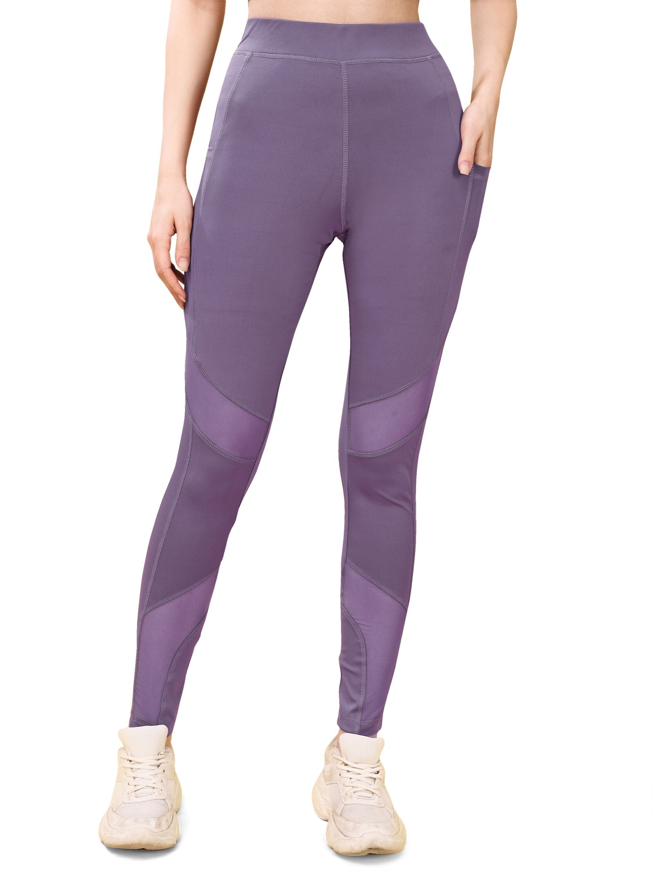 adrenex by flipkart Self Design Women Light Blue Tights-picture-10